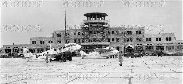 Photograph of Palestine Airways plane at Lod Airport