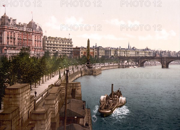 Colour photograph of a steam paddle boat