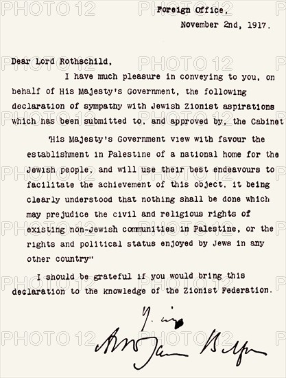 The Balfour Declaration