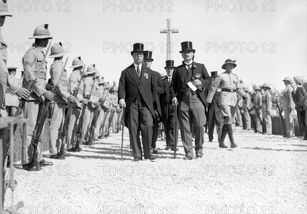 Photograph of the arrival of General Dill, Sir Horace Rumbold and Lord Peel