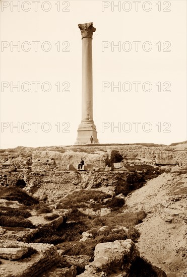 Photograph of Pompey's Pillar in Egypt