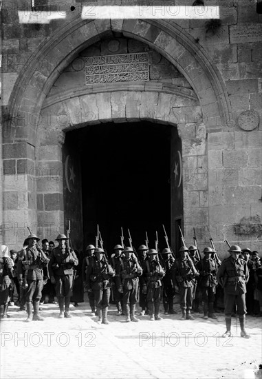 Photograph depicting the surrender Jerusalem to the British