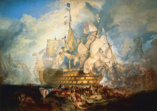 Painting titled 'The Battle of Trafalgar'