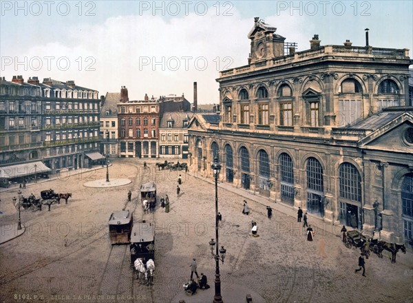 Colour Photograph of The Railway Station in Lillie