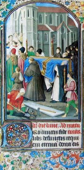 Miniature of a funeral procession