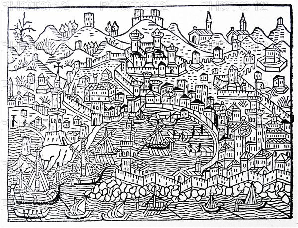 Woodcut of Venice during the 15th Century