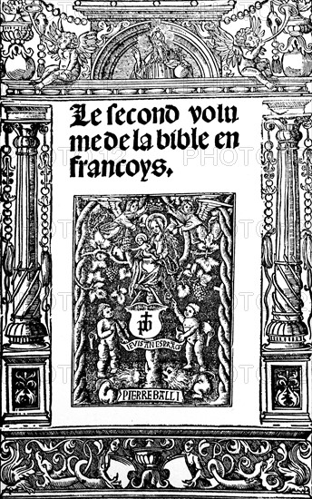 Title page from a 16th Century Bible