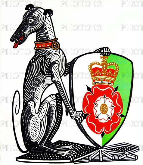 The White Greyhound of Richmond. one of 'The Queen's Beasts'.