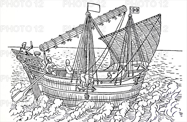 A ship of Java and the China Seas in the 16th century.