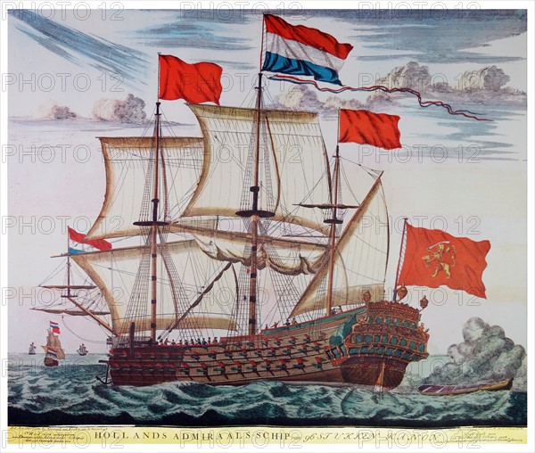 Coloured engraving published by Gerard van Keulen, Amsterdam. 1728