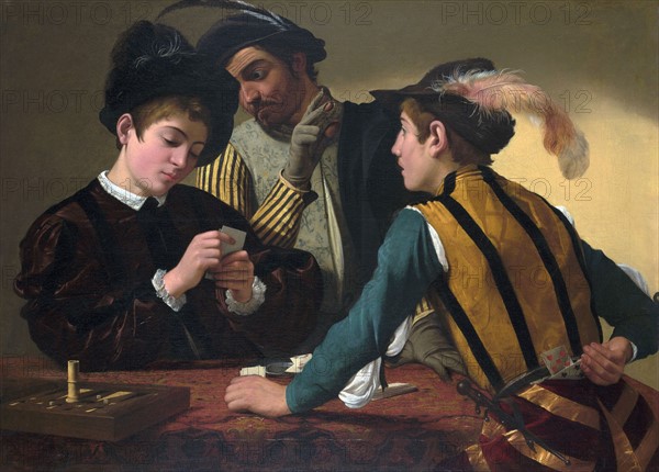 The Cardsharps' c. 1595 by Caravaggio