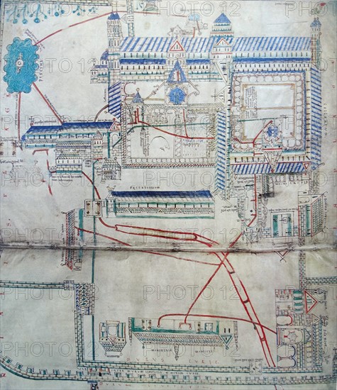 12th Century Diagram of Canterbury Cathedral