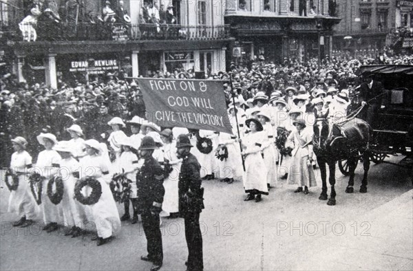 At the Derby in June 1913 a Suffragette called Emily Davison threw herself in front of the King's horse at Tattenham Corner and died from the injuries she received. Her funeral was made the occasion of a Suffragette parade.