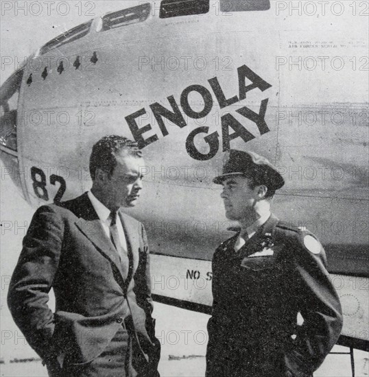 The nose of the 'Enola Gay', the B29 Superfortress used to drop the first atom bomb on Hiroshima, in Japan.