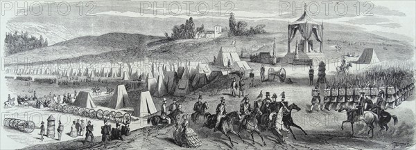 Sathonay military camp, near Lyon, france 1860