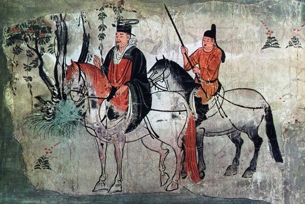 Two Horsemen in a Landscape,