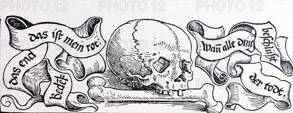 Venal Love' woodcut depicting death, by Urs Graf, ca.1511