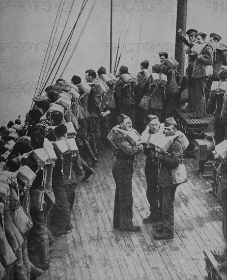 Photograph of British Soldiers crossing the Channel