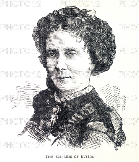Engraving of the Empress of Russia, Maria Alexandrovna