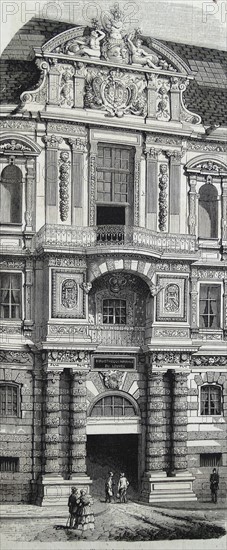 Engraving of the Louvre Palace