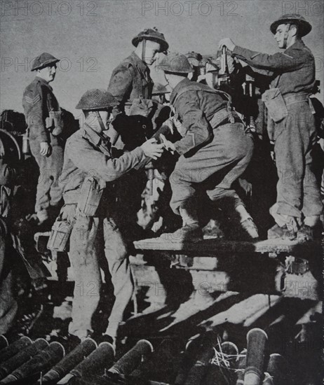 A.A. Gun used as field gun near Medjez-El-Bab.