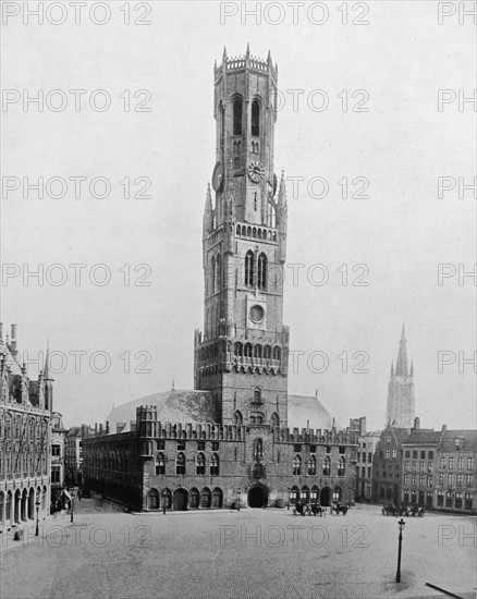 The Halles , or Cloth Hall of Bruges,