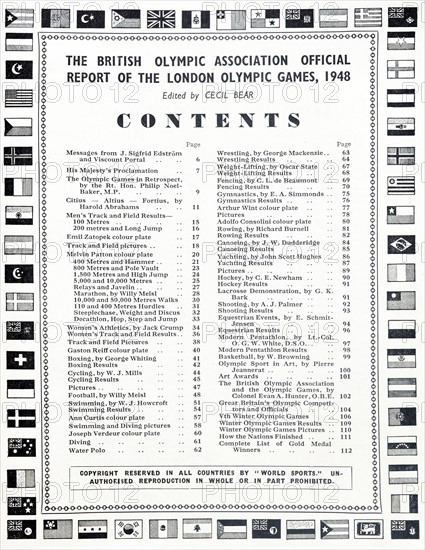 Official report of the London Olympic Games, 1948.