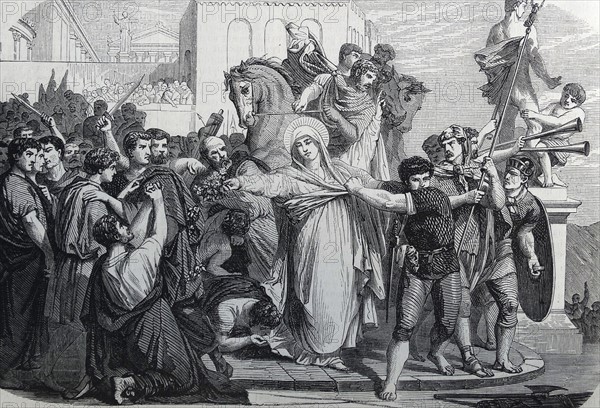 Saint Dorothea of Alexandria (died ca. 320) is venerated as a virgin martyr