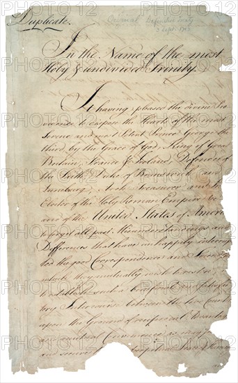 The Treaty of Paris 1783