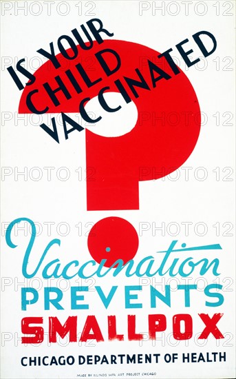 Poster issued for vaccination against smallpox