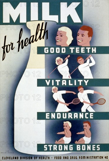 Poster for Cleveland Division of Health promoting milk