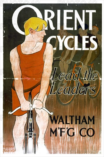 Orient cycles lead the leaders. by Edward Penfield.