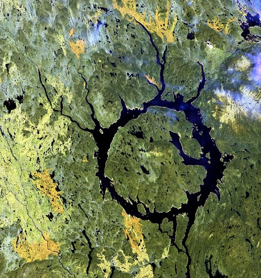 Manicouagan Impact Structure in Quebec, Canada.