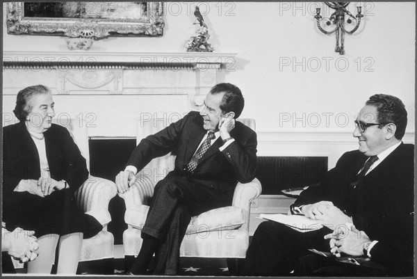Golda Meir, President Nixon and Henry Kissinger