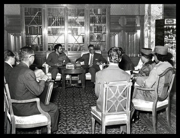 Ernesto Che Guevara with Egypt's president Gamal Abdul Nasser