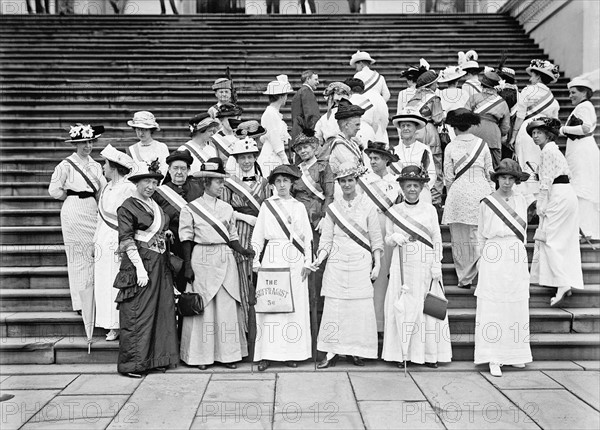 Frank Wheeler Mondell, Representative from Wyoming, with American suffragette