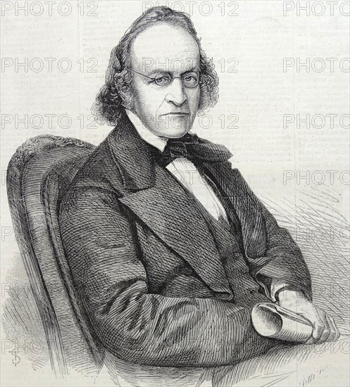 Engraving of Sir John Bowring, Governor of Hong-Kong