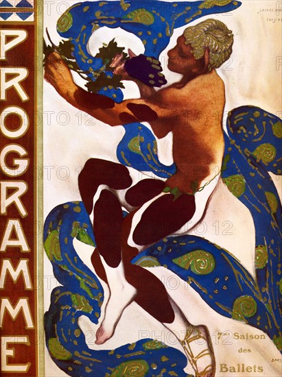 Leon Bakst, Vaslav Nijinsky (1890-1950), in the ballet Afternoon of a Faun 1912.