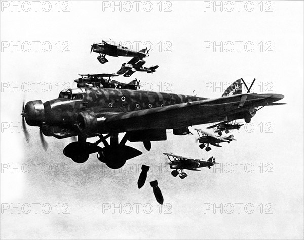 bombing raid in the Spanish Civil War (1936-39).