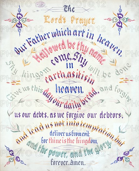 The Lord's Prayer created by John Morgan Coaley