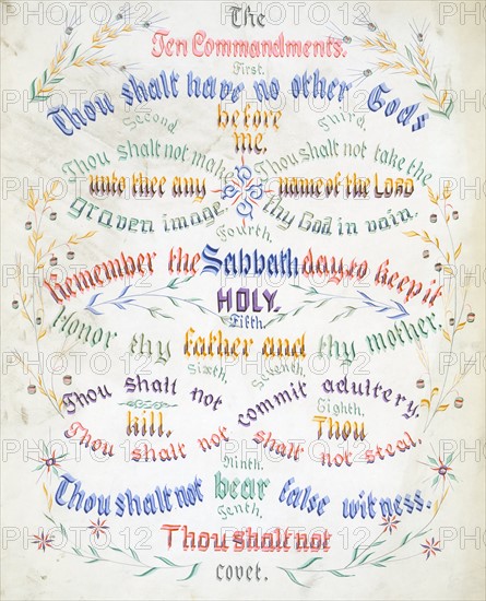 The Ten Commandments created by John Morgan Coaley