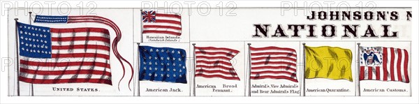 US (American) national and colonial flags