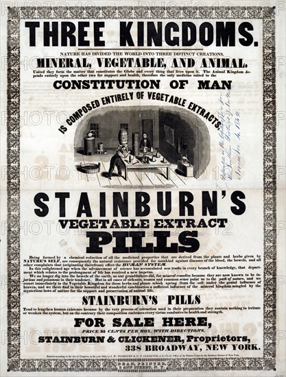 Advert for Stainburn's Vegetable Extract Pills
