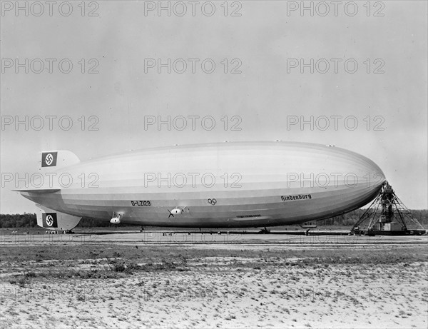 Photograph of the Hindenburg Airship 1936