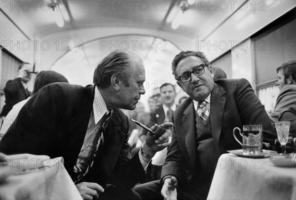 Photograph of US President Gerald Ford and Secretary of State Henry Kissinger 1974