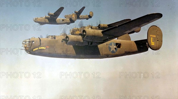 Photograph of World War Two US B-24 Liberator aircraft 1943