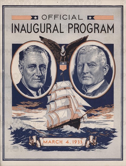 Copy of the Inaugural program of Franklin Roosevelt and John Garner