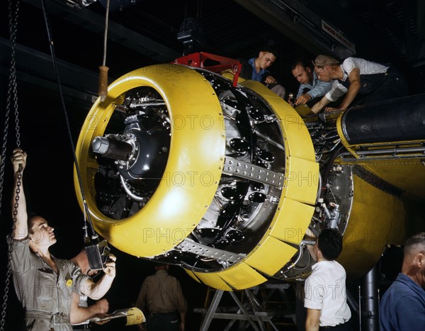 Colour photograph of a World War Two North American Aviation Factory