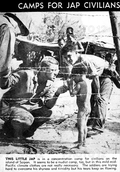 Photograph of US Soldiers discovering Japanese atrocities 1944