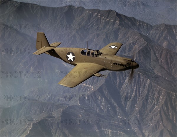 Photograph of World War Two US Air Force P-51A Mustangs